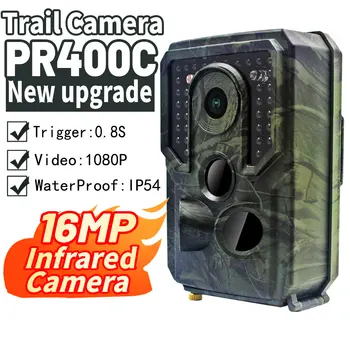 1 шт. PR400C Pro 16MP Беспроводная автономная Широкоформатная камера 1080P Digital Trail Наблюдение за животными Охрана Охота