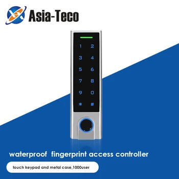 125 кГц Контроллер доступа Датчик отпечатков пальцев 1000 Пользователей IP66 Водонепроницаемый сенсорный контроль доступа к кнопкам