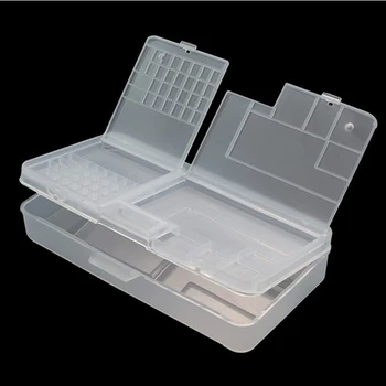 1шт ПВХ Прозрачный Прямоугольный пластиковый ящик для инструментов для хранения винтов, ювелирных изделий, мелких инструментов, Контейнер-органайзер