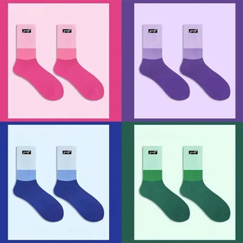 2023, Новые спортивные носки для гольфа для мужчин и женщин в том же стиле, спортивные носки с градиентом