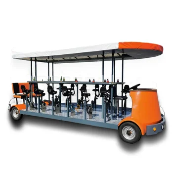 2023 Продовольственный магазин Экскурсионный автобус Педальный Паб Автомобиль на 15 пассажиров Для продажи Кафе Бар Велосипед