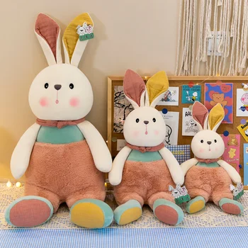 28 см Милая и удобная кукла-кролик, Плюшевая игрушка, Маленький Белый Кролик, Тряпичная кукла, Большая кукла, Подарок для мальчиков и девочек, подушка