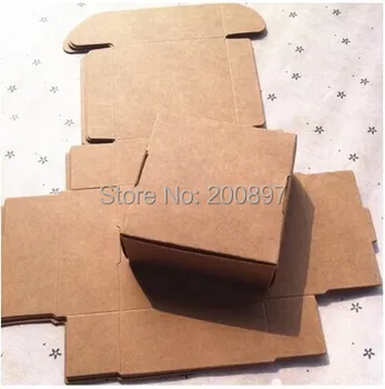 350 гсм Коробка из крафтбумаги 95x95x30 мм подарочная упаковка ручной работы для конфет 50 шт. лот