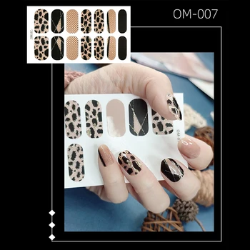 3D Наклейки для ногтей С леопардовым принтом, Креативные Клейкие Наклейки для дизайна ногтей, Лак для ногтей, полное покрытие, полоски для ногтей, Маникюр