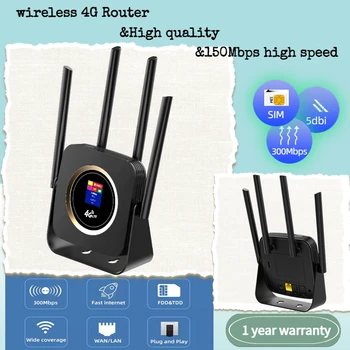 4G Маршрутизатор Wifi Ретранслятор 300 Мбит/с Батарея 3000 мАч Беспроводные Антенны Wi-fi LTE CPE Boradband Сетевая точка доступа Со слотом для Sim-карты