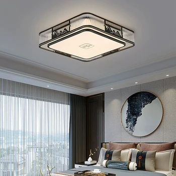 AiPaiTe, новый китайский потолочный светильник из цельной меди, лампа для спальни, современная простая светодиодная прямоугольная/круглая лампа для учебы, лампа для гостиной