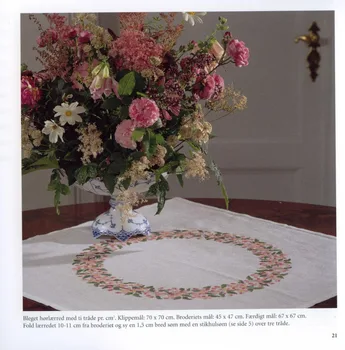 Amishop/ Высококачественный Прекрасный Набор для вышивания счетным крестиком, Скатерть, Салфетка с цветами
