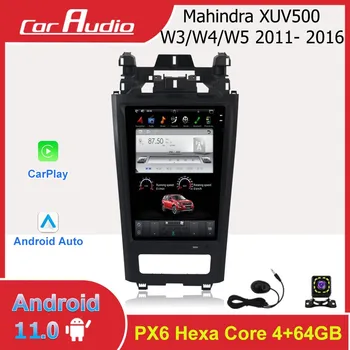 Android11 Автомобильный Радиоприемник Для Mahindra XUV500 W3/W4/W5 2011-2016 Мультимедийный Видеоплеер Стерео Навигация GPS Tesla Вертикальный экран