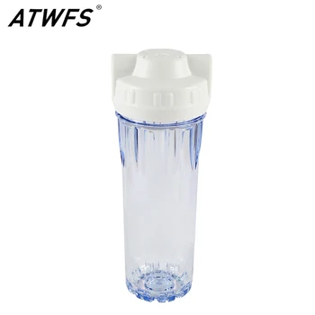 ATWFS Прозрачный с двойным кольцом, 10-дюймовый Фильтр высокого давления, Бутылка для воды, Корпус фильтра для воды, Интерфейс подключения 1/4 дюйма