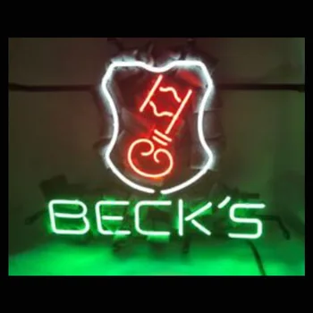 BECK'S Beer Red Key Неоновая Вывеска Ручной Работы Из Натуральной Стеклянной Трубки Клубный Бар KTV Store Вечерние Настенный Декор Рекламный Дисплей Лампа 14 