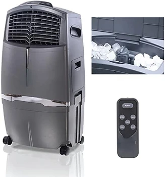 CFM Портативный испарительный охладитель воздуха для помещений, вентилятор и увлажнитель с отделением для льда и пультом дистанционного управления, белый