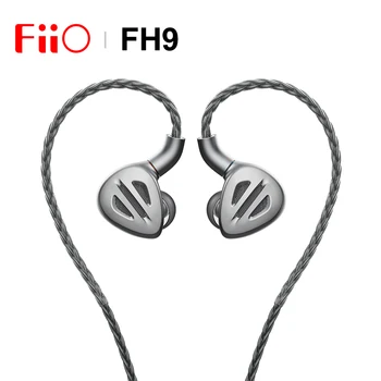 FiiO FH9 Hi-res 1DD + 6BA Драйверы-вкладыши Hi-FI Наушники IEM Наушники MMCX Кабель из чистого серебра высокой чистоты 2.5/3.5/4.4 гарнитура с 3 штекерами