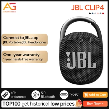 JBL CLIP4 Беспроводной Bluetooth динамик Мини Портативный IPX67 Водонепроницаемые Наружные басовые колонки 10H Аккумуляторный аудиоплеер для вечеринок
