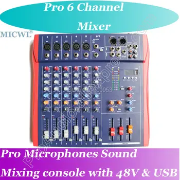 MICWL CT6 Series Pro, микшерный пульт для студийного звучания, микшерный пульт 48V USB - Удовлетворит все ваши потребности