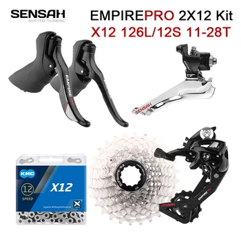 SENSAH Empire PRO 2x12 Speed Groupset Задний Переключатель 12S KMC X12 Цепь Сверхлегкая Кассета 28T/32T/34T Комплект Для Шоссейного Велосипеда