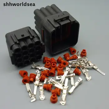 Shhworldsea 100Set 16 Pin 16way 2,2 мм 16-контактный автоматический разъем для подключения автомобиля, водонепроницаемая розетка для мужчин и женщин, разъем для подключения электрического провода