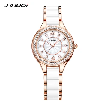 SINOBI/ Новые дизайнерские женские часы, модные роскошные женские кварцевые наручные часы с бриллиантами для девочки, лучшие подарки для семьи