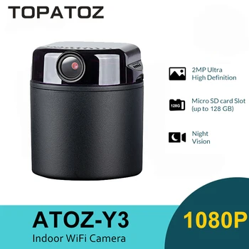 TOPATOZ WiFi IP-камера HD 1080P Беспроводная мини-камера домашнего Ночного видения CCTV Камера видеонаблюдения Безопасная Защита От заряда батареи