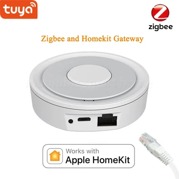 Tuya Smart Life Homekit Zigbee Gateway Smart Bridge Hub Работает с приложением Apple Home Проводной Двухрежимный Дизайн для домашней автоматизации