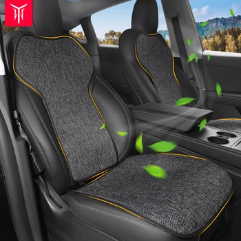 YZ Для Tesla Model 3, модель Y, автокресла, подушки для Tesla Model3, Льняные дышащие чехлы для автомобильных сидений, аксессуары для интерьера ModelY