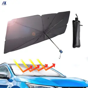 Автомобильный складной переносной солнцезащитный козырек, зонт, козырек на лобовое стекло, защита от ультрафиолета, зонтик на ветровом стекле, солнцезащитный козырек, аксессуары для интерьера