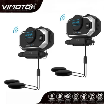 Английская версия Vimoto V8 Мотоциклетный шлем Домофон Bluetooth-совместимая гарнитура Шумоподавление 2-полосное радио Easy Rider