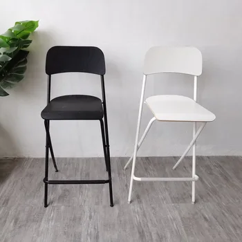 Барный стул, изогнутый деревянный барный стул, складной барный стул, минималистичный стиль, повседневный барный стул