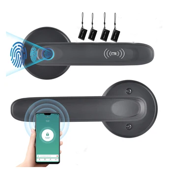 Бесключевой С Tuya Bluetooth Биометрический Отпечаток пальца Электронный Смарт-отпечаток пальца rfid key Card APP цифровой интеллектуальный Дверной замок