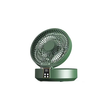 Беспроводной вентилятор охлаждения циркулирующего воздуха со светодиодной подсветкой, Складной Электрический настенный Вентилятор, Настольный вентилятор, зеленый