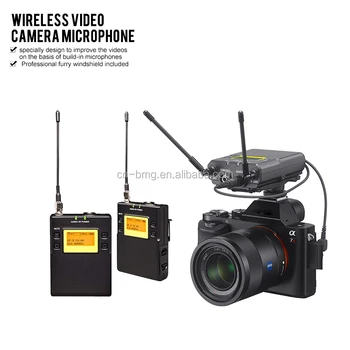 Беспроводной Микрофон Видеокамеры UWP-D11 с 2 Передатчиками и 1 Приемником Для Зеркальной камеры, Видеокамеры и смартфона Iphone/Android