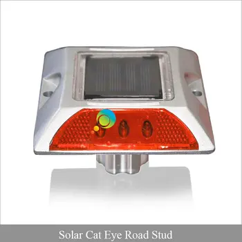 Водонепроницаемый красный светодиодный проблесковый маячок солнечной энергии cat eye road stud reflector