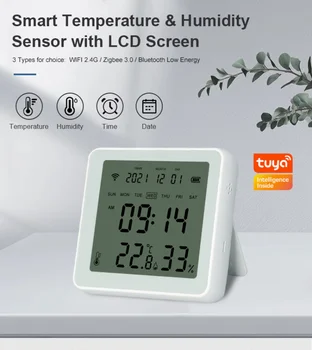 Датчик температуры и влажности Приложение для управления температурой и влажностью в помещении, работа с Alexa/Google Assistant