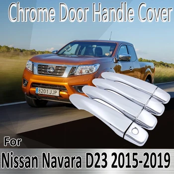 Для Nissan Navara NP300 Navara D23 Renault Alaskan 2015 ~ 2019 Наклейки Украшение Хромированная Дверная Ручка Крышка Ремонт Автомобильных Аксессуаров
