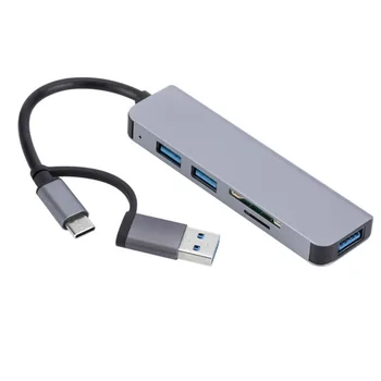 Док-станция USB 3.0 Type-c с преобразованием USB от одного до четырех многопортовых адаптеров TYPE-C 4 Порта/5 портов/7 Портов с Несколькими интерфейсами