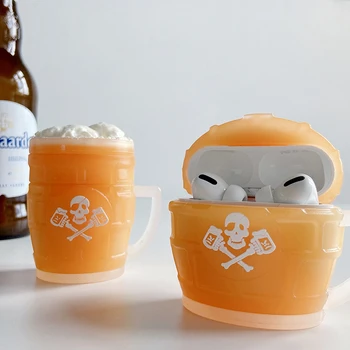 Забавная Креативная 3D Симуляция Пиратской Пивной Чашки Чехол для Bluetooth-гарнитуры Airpods 1 2 Pro Airpods Case
