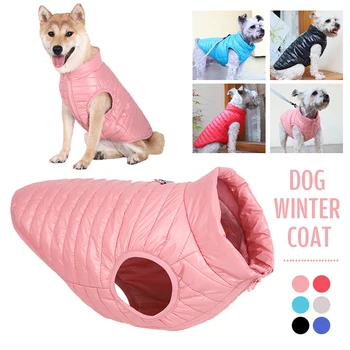 Зимняя теплая куртка для собак, Водонепроницаемая светоотражающая куртка для домашних кошек, теплый жилет с подкладкой, пуховик, Одежда для маленьких собак, Толстовки для щенков