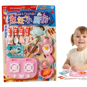 Игрушки для игры на кухне, набор детских принадлежностей для приготовления пищи по методу Монтессори, набор игрушек для девочек, мальчиков, малышей, Детские игрушки для игр в дом