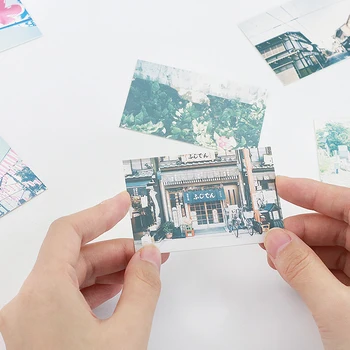 многофункциональная 5,2 * 8 см 54 шт. Мини-открытка для путешествий по Японии в летней тематике, приглашение на вечеринку в стиле скрапбукинга, декор 