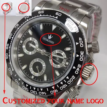 мужские часы Наручные часы vk63 корпус с логотипом nh35 корпус для часов nh36 циферблат кварцевый хронограф часы VK63 механизм nh36 корпус