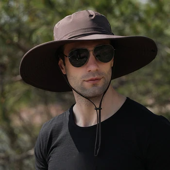 Новая солнцезащитная шляпа для рыбалки, Летние дышащие кепки для кемпинга, пешего туризма, солнцезащитная шляпа, Альпинистские кепки, Мужская панама