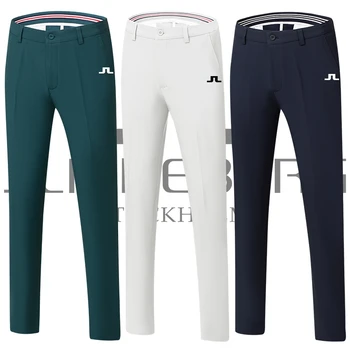 Новые мужские брюки для гольфа, весенние дышащие длинные брюки для мужчин, толстая стрейчевая однотонная спортивная одежда высокого качества, Бесплатная доставка