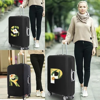 Новый защитный чехол для багажа с цветочным принтом, аксессуары для путешествий, применяются к 18-32-дюймовому чемодану, более толстый эластичный чехол для путешествий