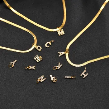 Ожерелье с инициалами в виде короны, ожерелье с именем от АдоЯ для женщин, подвеска с буквами, ошейник-цепочка из нержавеющей стали