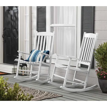 Опоры Уличного деревянного кресла-качалки для крыльца, белый цвет, атмосферостойкая отделка, садовый стул, садовая мебель