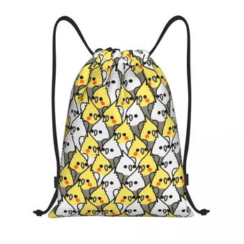 Попугай Птицы Отряд Какаду Рюкзак на шнурке Спортивная сумка для мужчин Женщин Сумка для покупок с животными