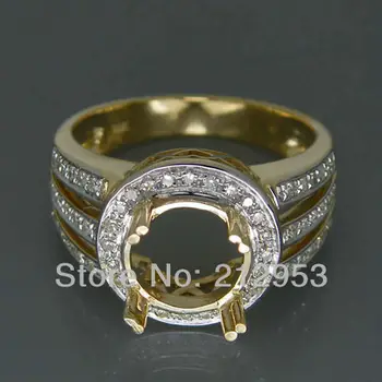 Прекрасное Винтажное Круглое Обручальное кольцо из желтого золота 8 мм, 14 карат, BAB1417