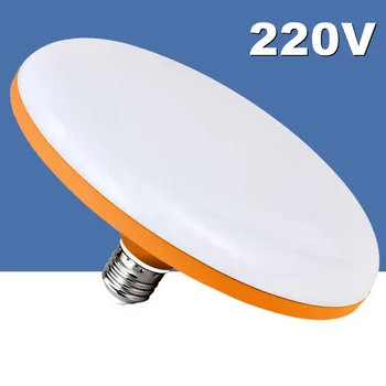 Светодиодная Лампа E27 Светодиодная Лампа Супер Яркая 12 Вт 15 Вт 20 Вт 30 Вт AC 220 В UFO Светодиоды Освещают Помещение Теплым Белым Освещением Настольные Лампы Гаражный Свет