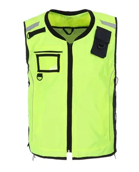 Светоотражающие трикотажные изделия ridling Светоотражающая защитная одежда Спортивный предупреждающий жилет флуоресцентно-желтый Оксфорд ветрозащитный с карманом