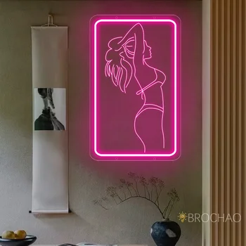 Сексуальная светодиодная неоновая вывеска для девочек, Японская светодиодная вывеска для ванной комнаты, Украшение бара, магазина, Неоновые огни, Декор для ванной комнаты