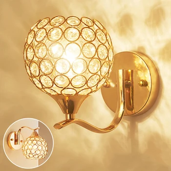 Современный хрустальный настенный светильник Bapala, светильник с полой резьбой, прикроватный ночник для прохода в коридор, гостиную (с лампочкой)
